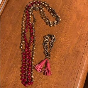 Lucky brand beaded necklace and bracelet